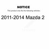 Kugel Front Rear Wheel Bearing And Hub Assembly Kit For 2011-2014 Mazda 2 K70-101572